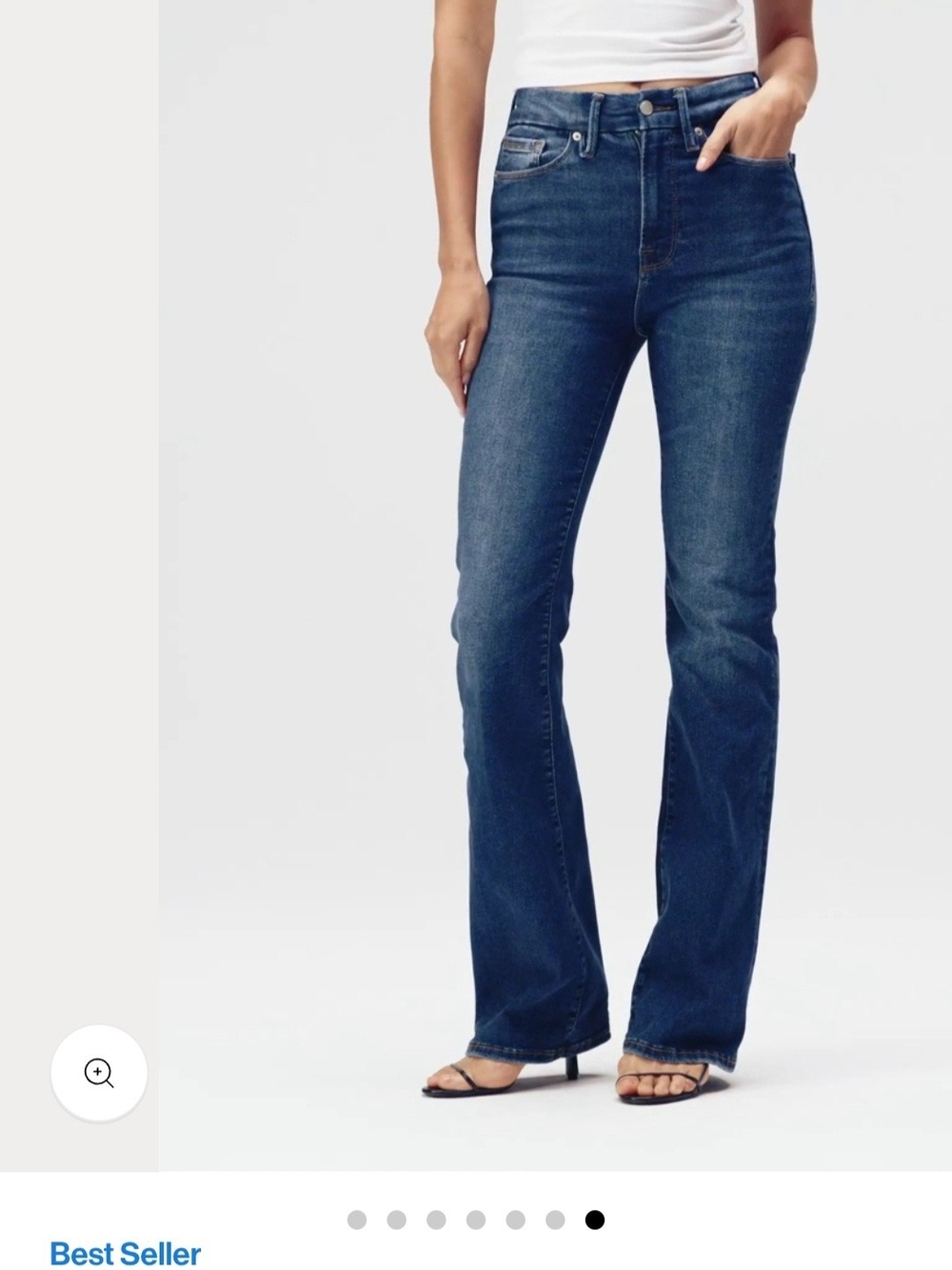 High-Rise Dark Blue Flare Jeans for Women